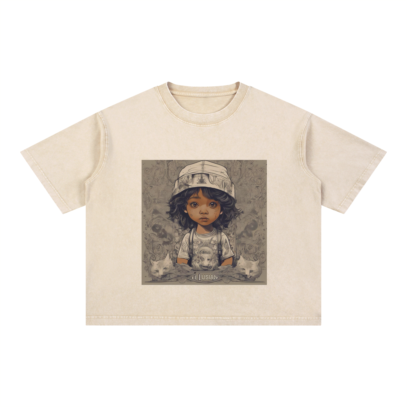Dreamer, Illusian Kid Mineral Wash Boxy Cotton T-Shirt