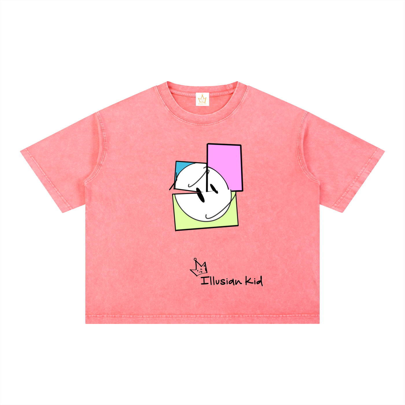 Broken Pieces, Mood Swing, Mineral Wash Boxy Cotton T-Shirt