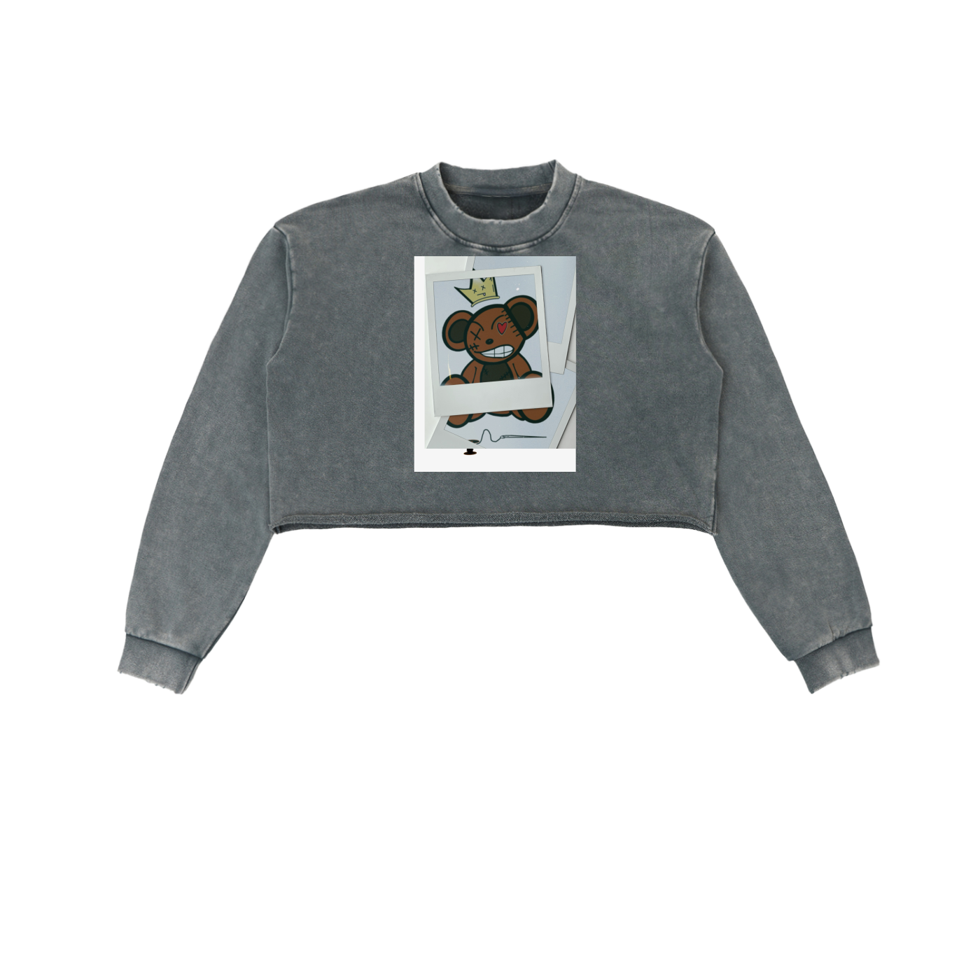 Picture Perfect  Women's Snow Washed Cropped Sweatshirt