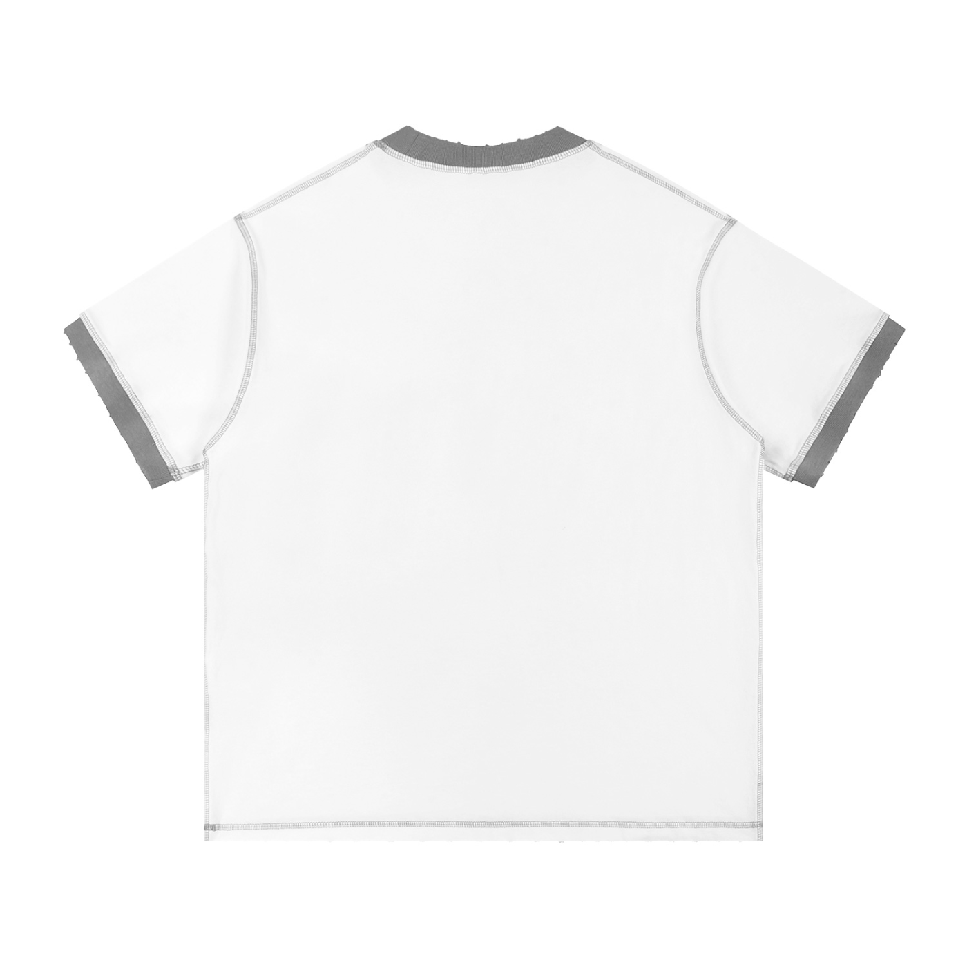 Perfect Imperfection, Contrast-Stitched Cotton T-Shirt