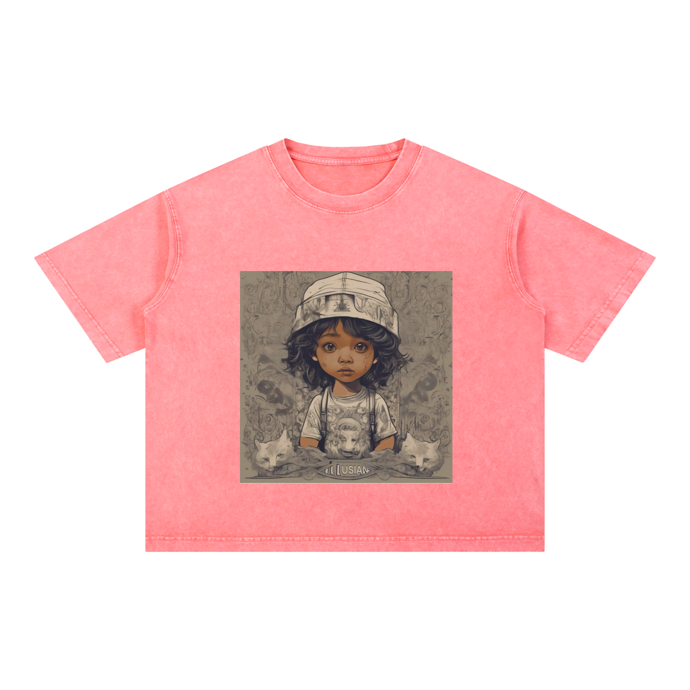 Dreamer, Illusian Kid Mineral Wash Boxy Cotton T-Shirt