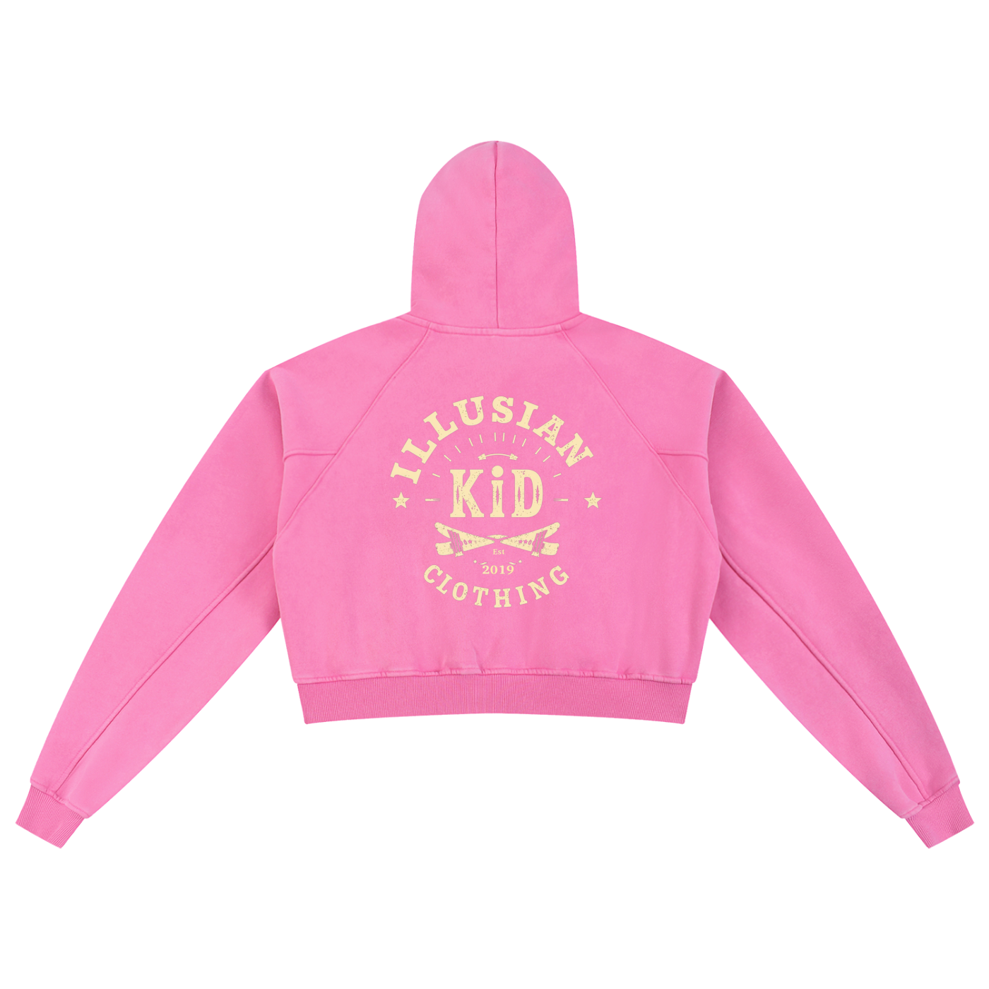 Where The Ill Kids Hang, Women's Snow Washed Cropped Hoodie