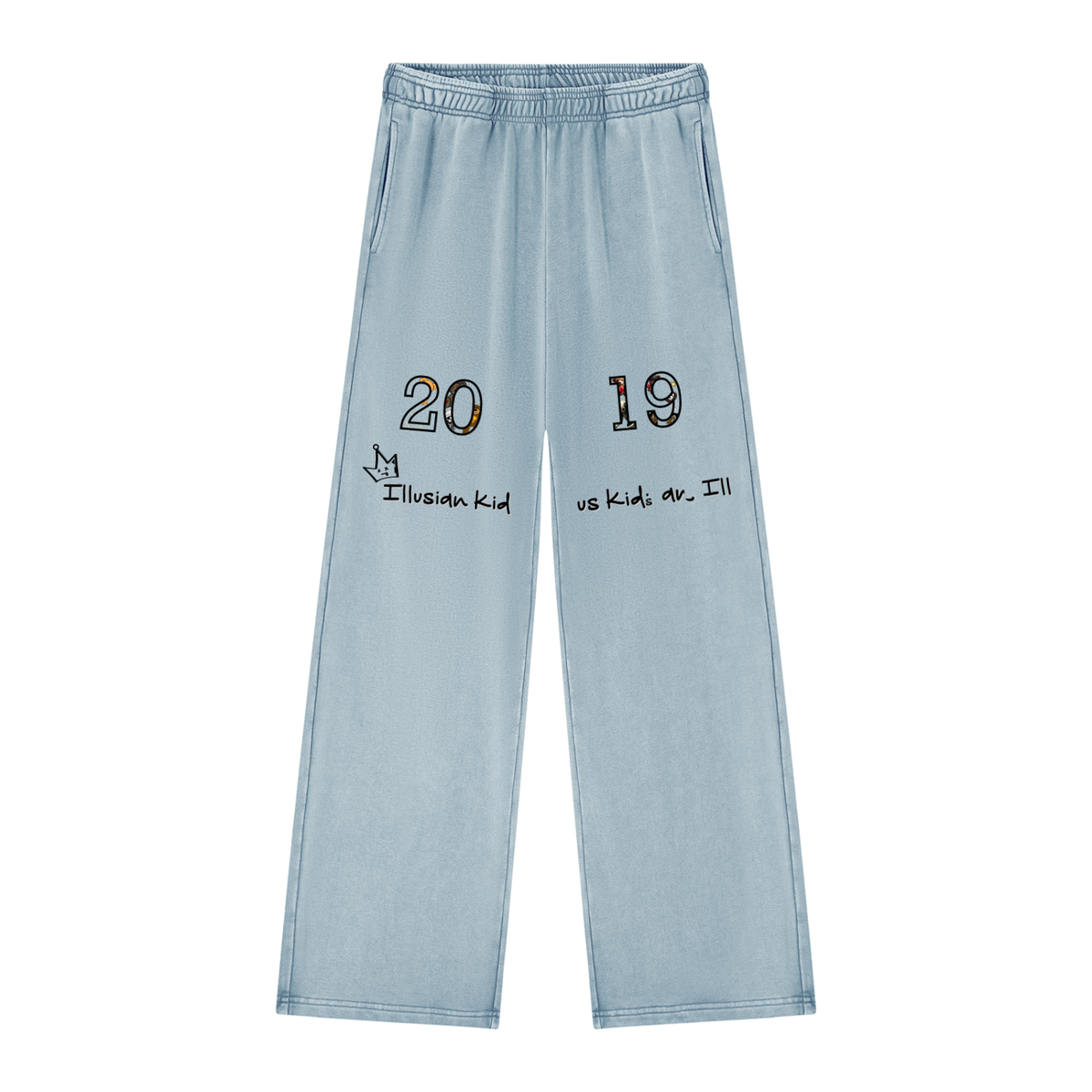 2019 Illusian Kid, Women's Mineral Wash Straight Sweatpants