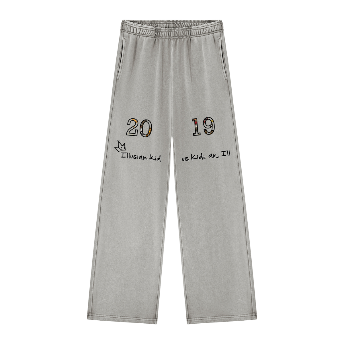 2019 Illusian Kid, Women's Mineral Wash Straight Sweatpants