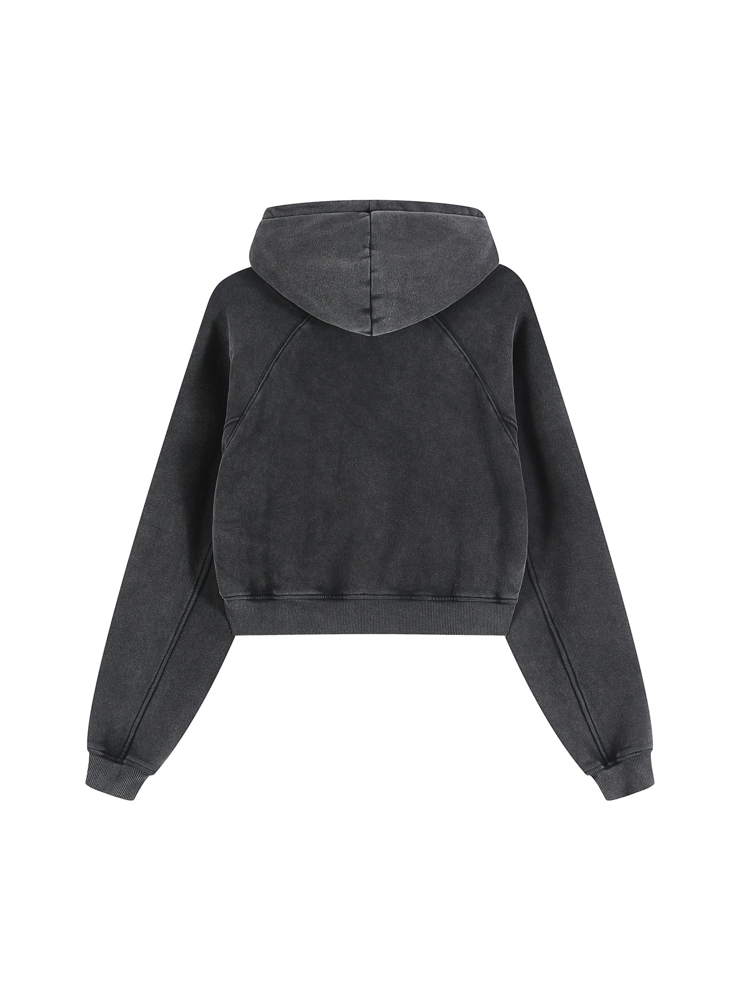 Where The Ill Kids Hang, Women's Snow Washed Cropped Hoodie